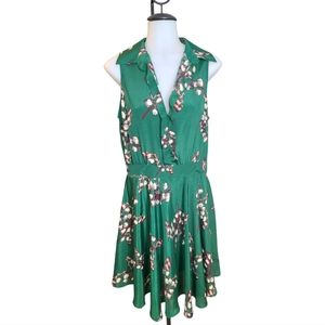 Lavender Brown Jade Cherry Blossom Dress NWT Size L